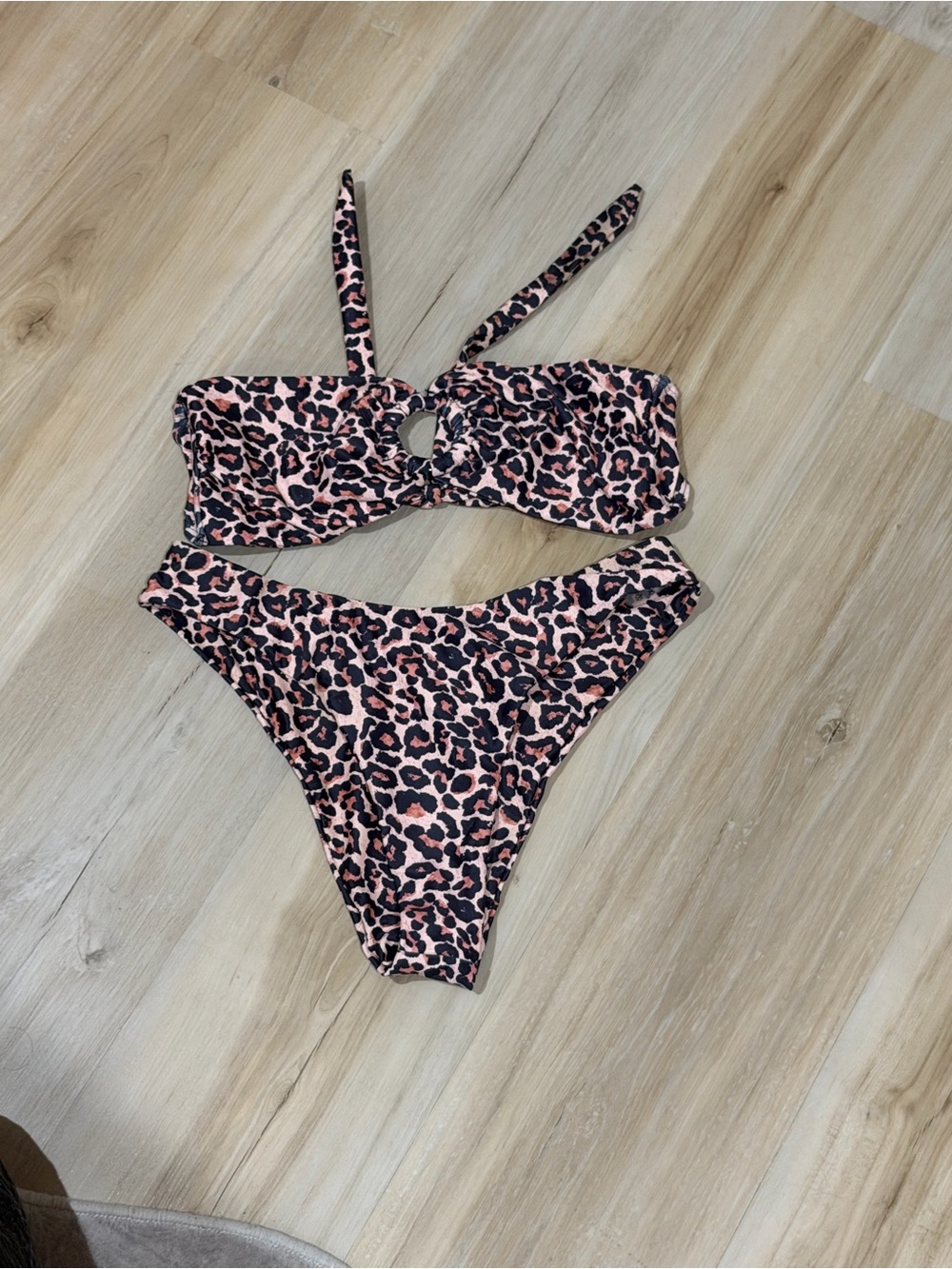 Leopard Print Pink Bikini Set